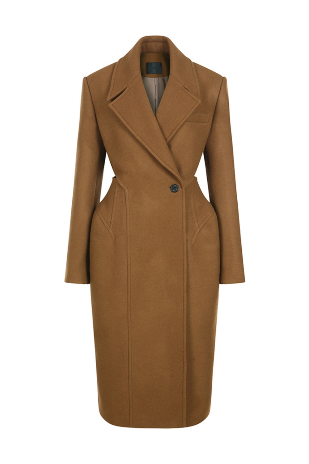 WOOL-BLEND CUT OUT DETAILED COAT (FW21CT004BR)
