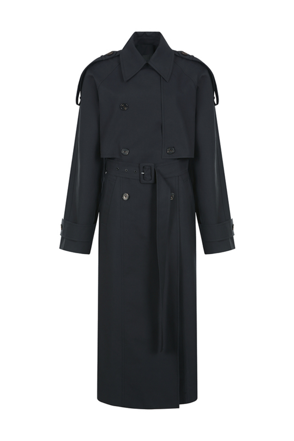 CUT OUT DETAILED TRENCH COAT (FW21CT002BK)