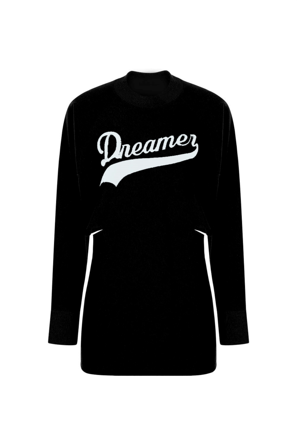 CUT-OUT DETAILED LONG SLEEVE SWEATSHIRT (PF21TS002BK)