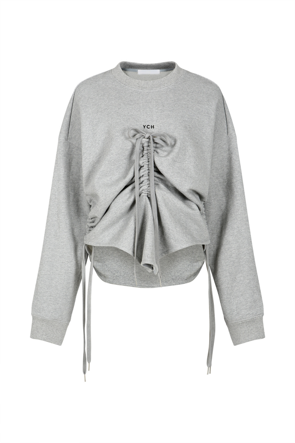 CROPPED DRAW STRING SWEATSHIRT (PF21TS001GY)