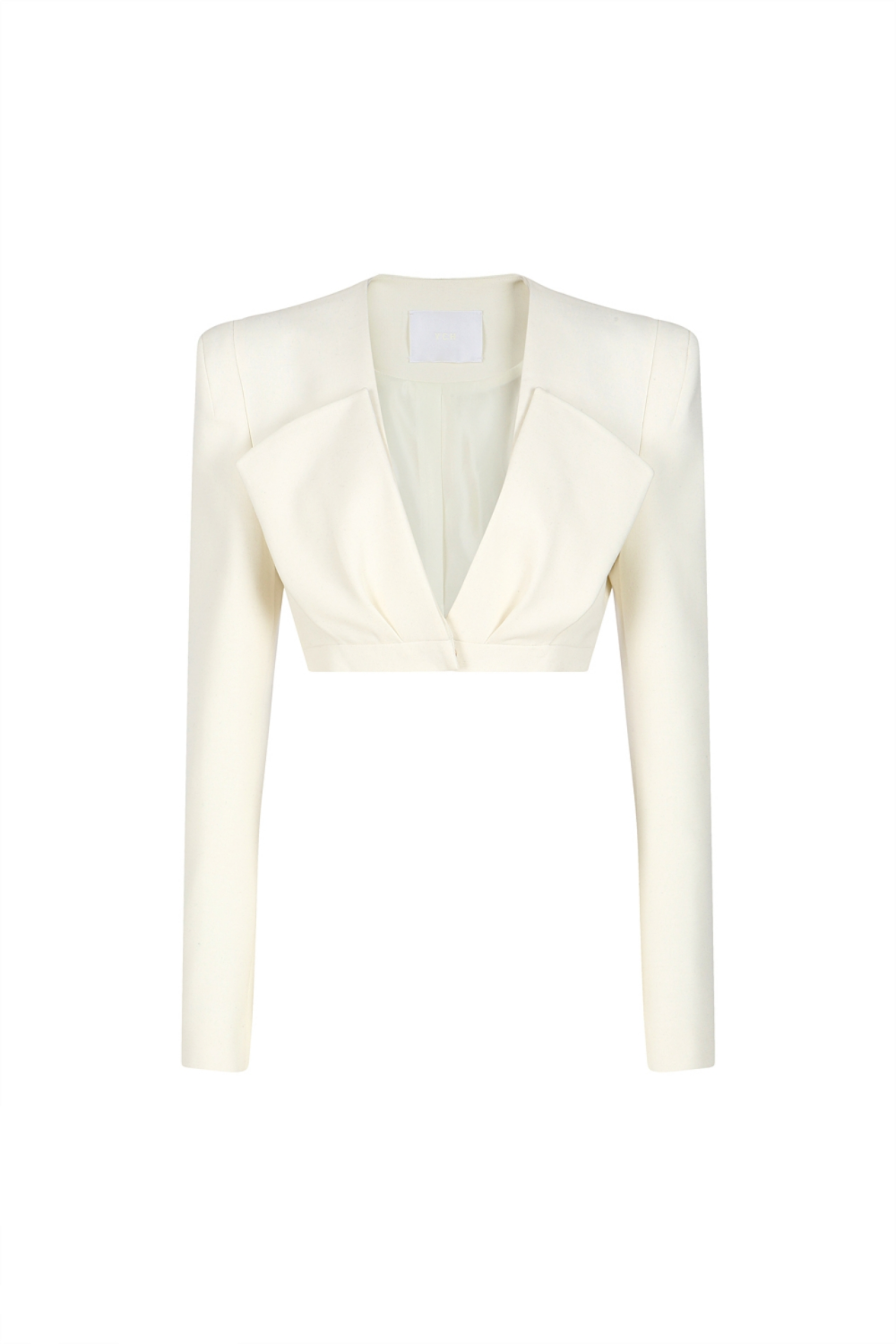 COLLARLESS CROP JACKET (PF21JK010IV)