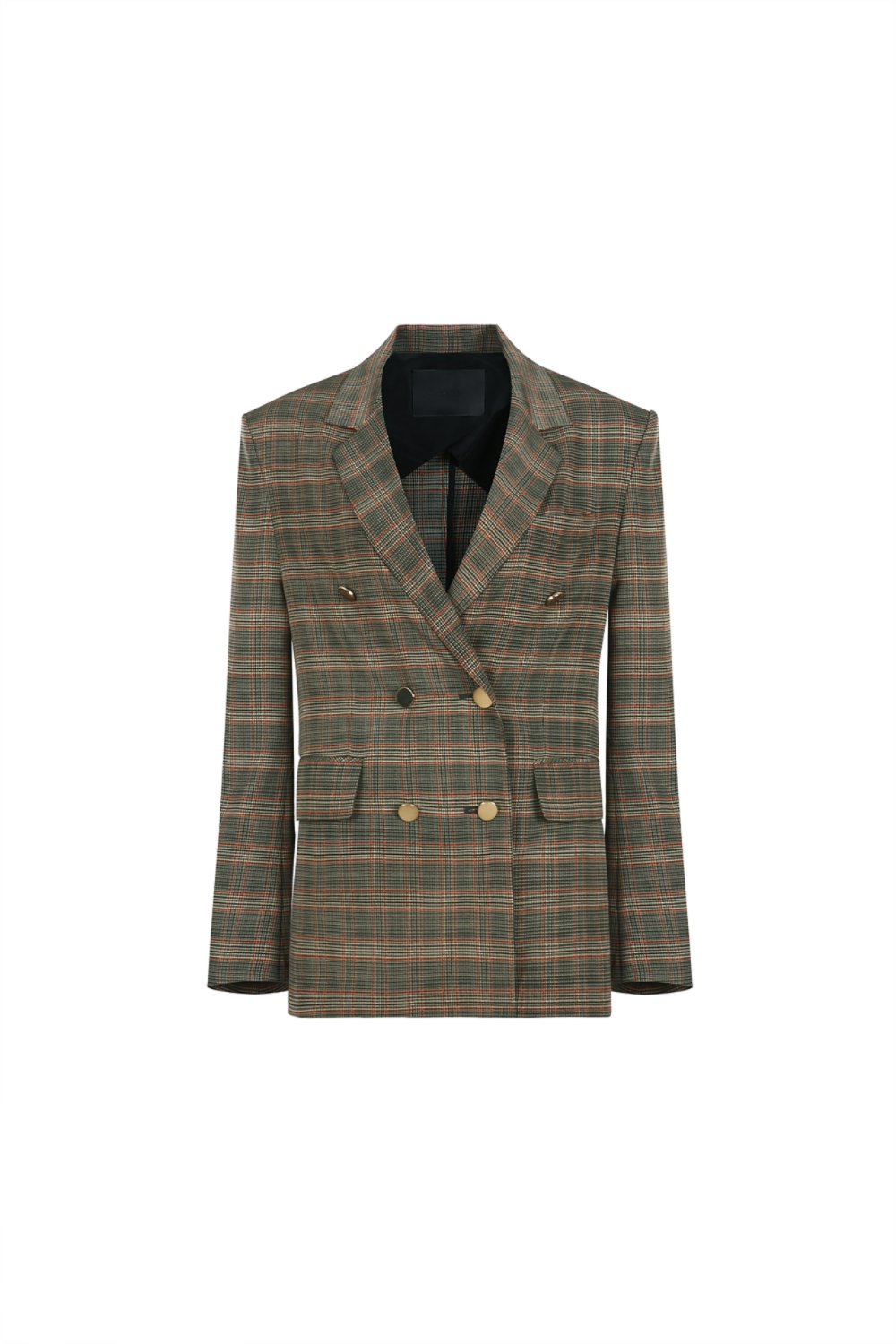 TARTAN PATTERN DOUBLE BUTTON JACKET (PF21JK009GN)