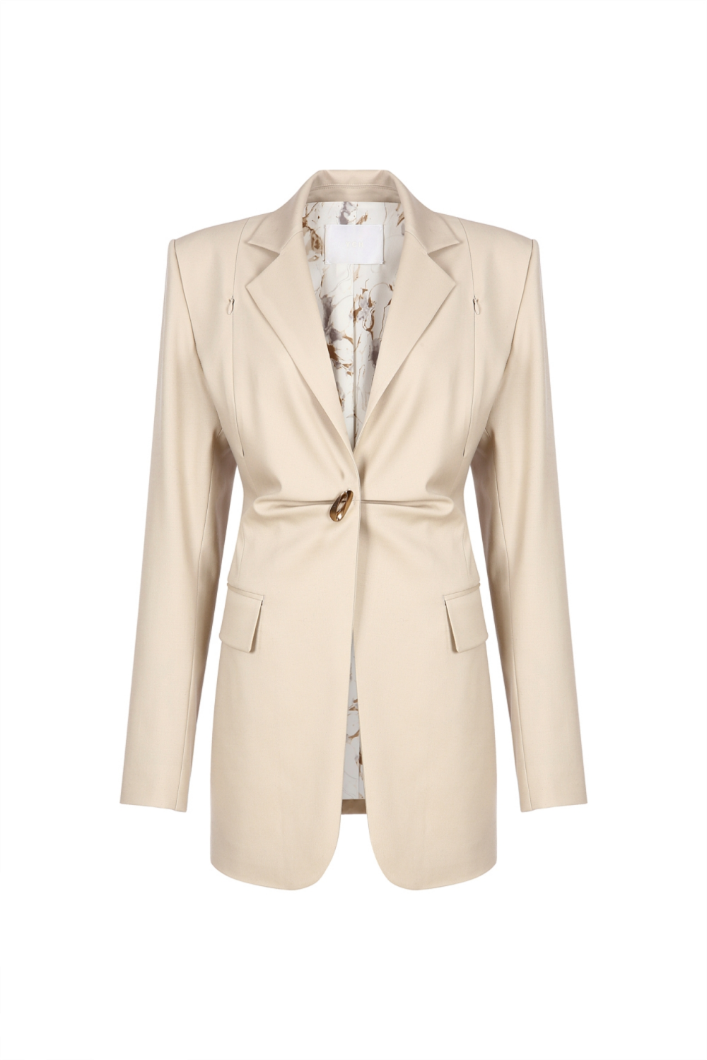 SHIRRED DETAIL ON WAIST JACKET (PF21JK005BE)