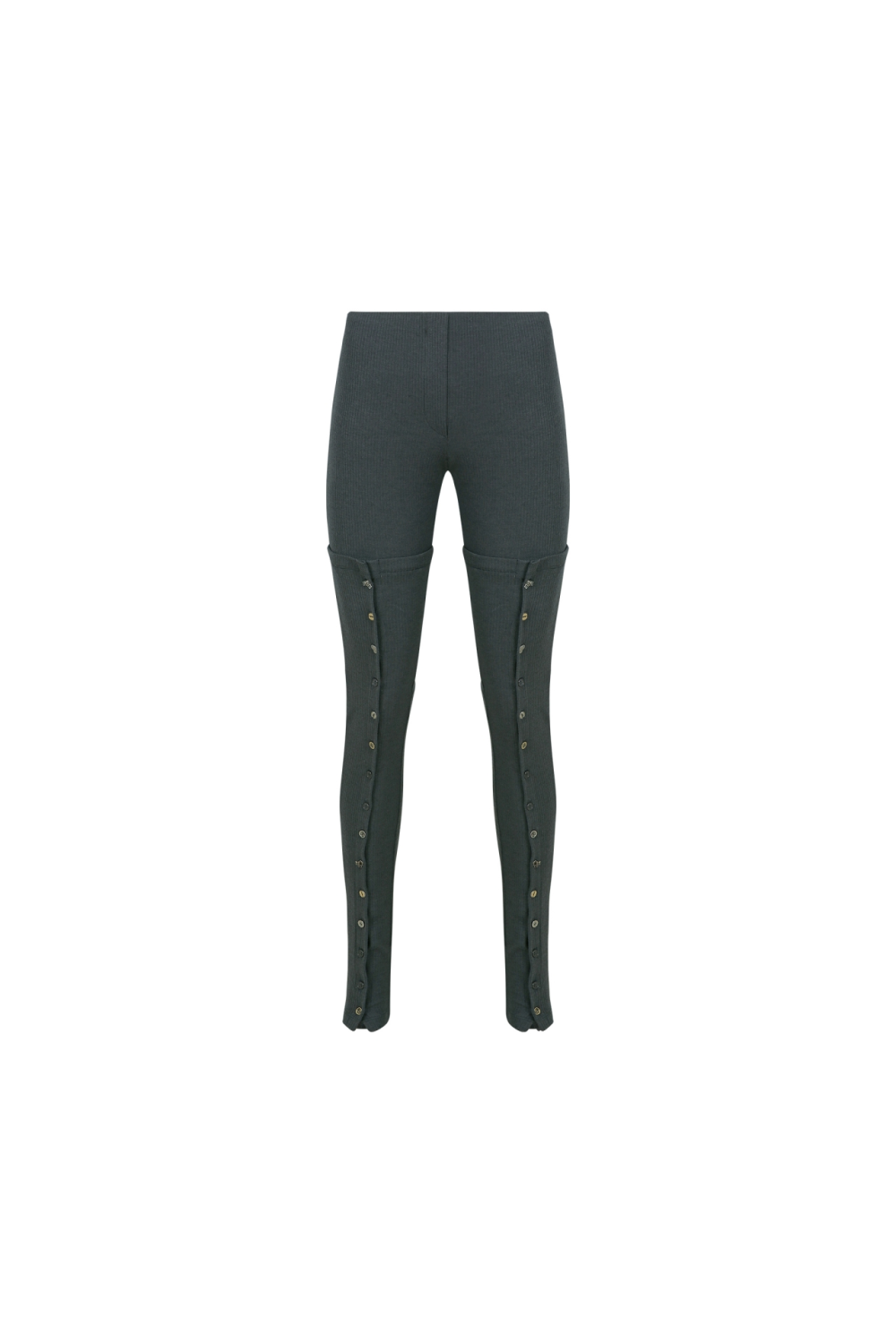 RIBBED PANELED BUTTON LEGGINGS (F26PT5161CG)