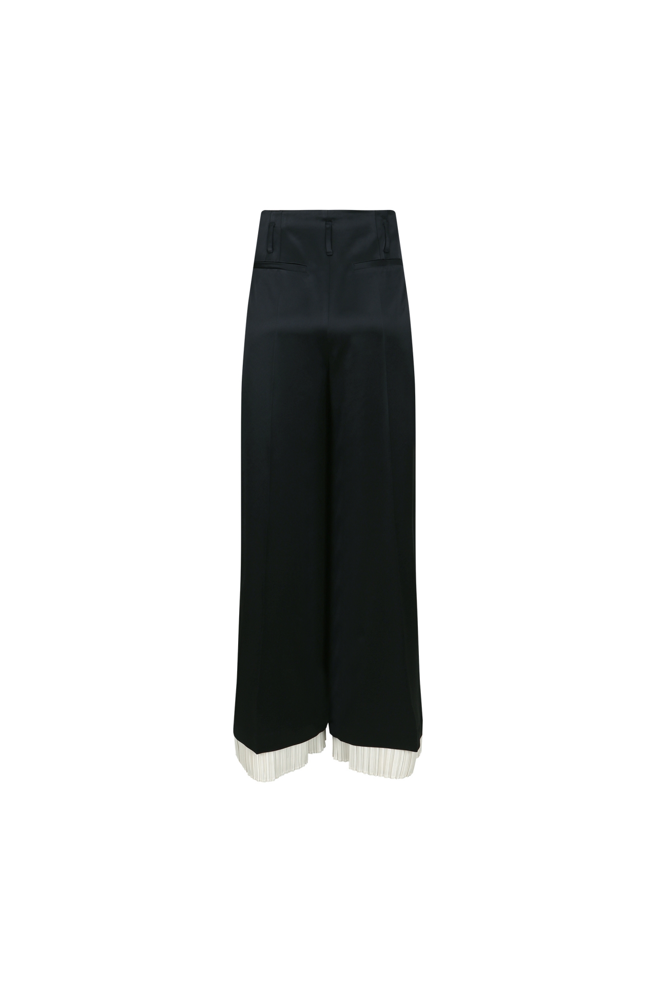 CONTRAST CUFF WIDE-LEG PANTS (F26PT5061NV)