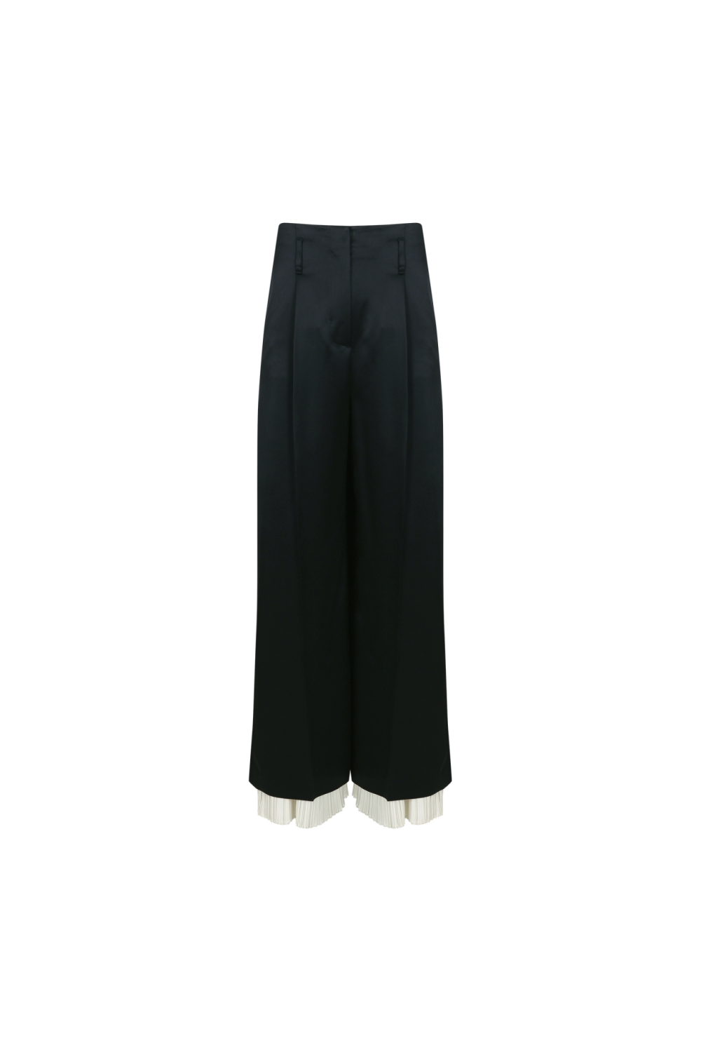 CONTRAST CUFF WIDE-LEG PANTS (F26PT5061NV)