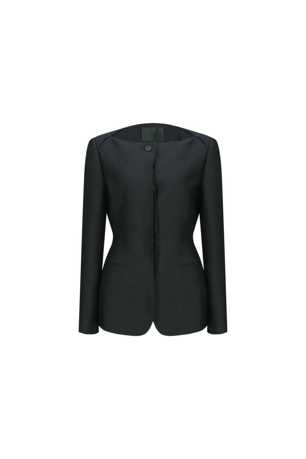 COLLARLESS TAILORED JACKET (F26JK2031BK)