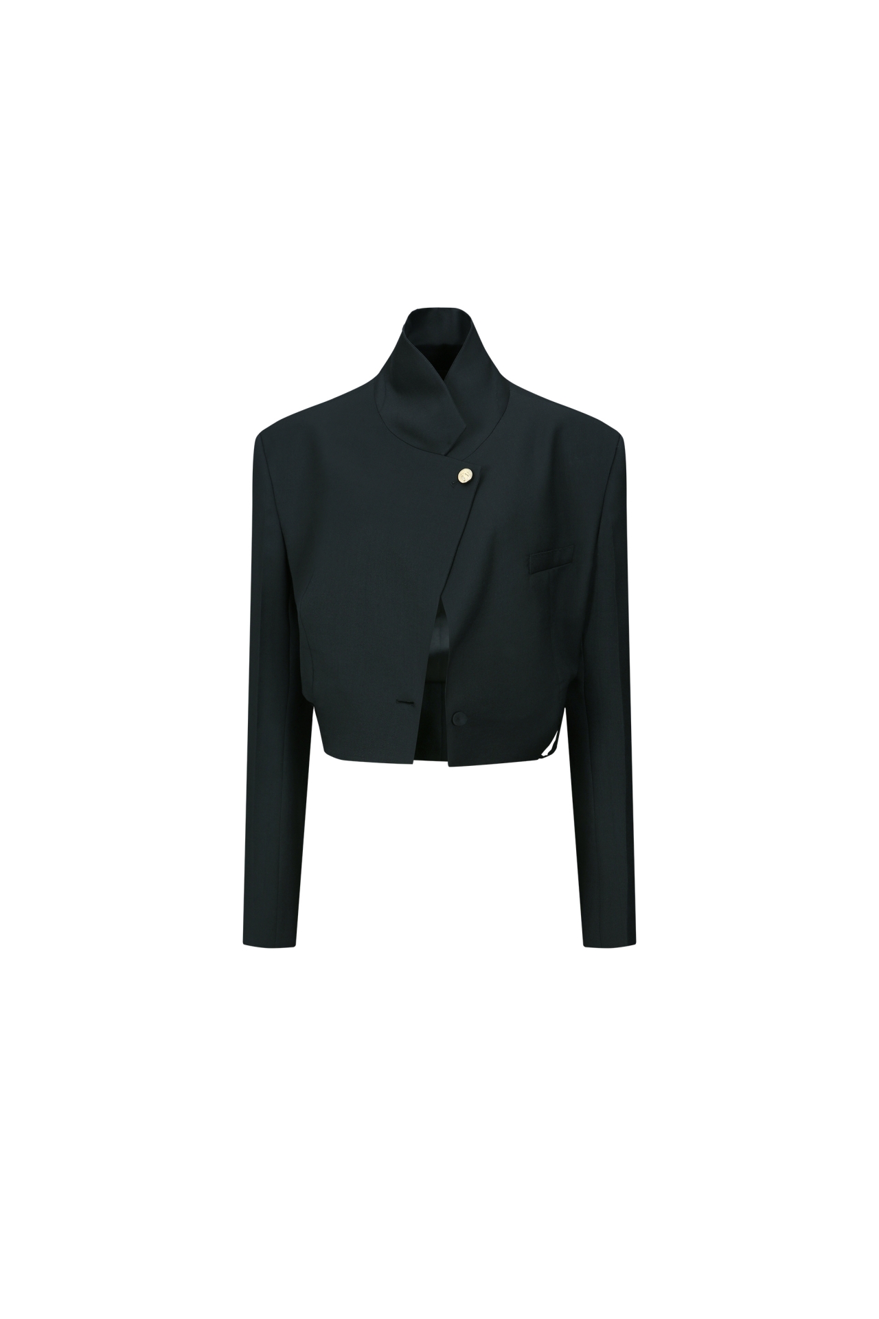 WOOL-BLEND CROPPED JACKET (F26JK2011BK)