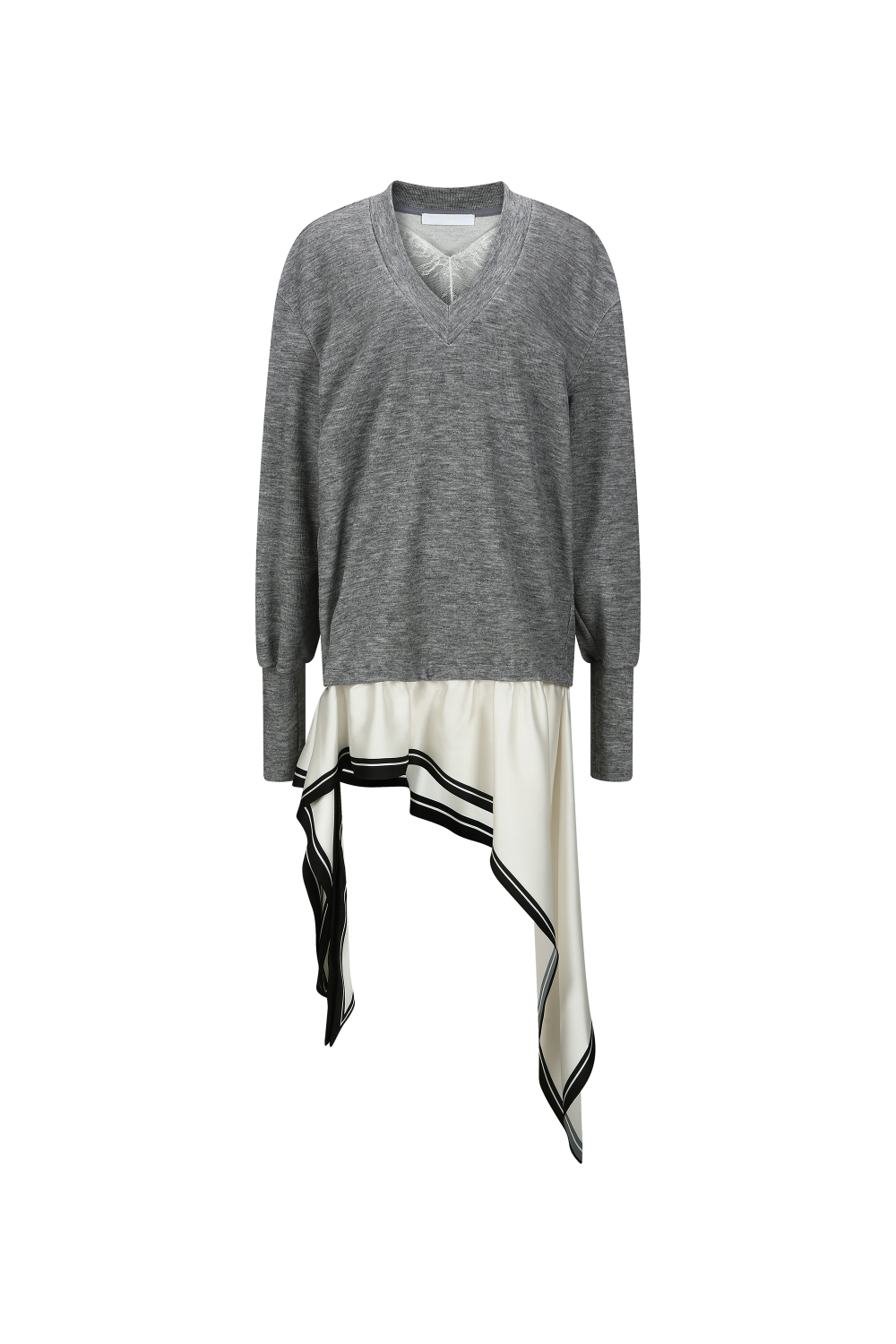 UNBALANCE LAYERD SCARF TOP (W26DJ7051GY)