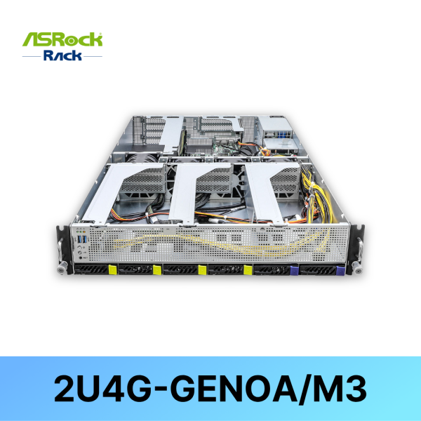 [ASRock Rack] 2U4G-GENOA/M3  4GPU/AMD/8DIMMs 4 NVMe, 2.5"2 bays