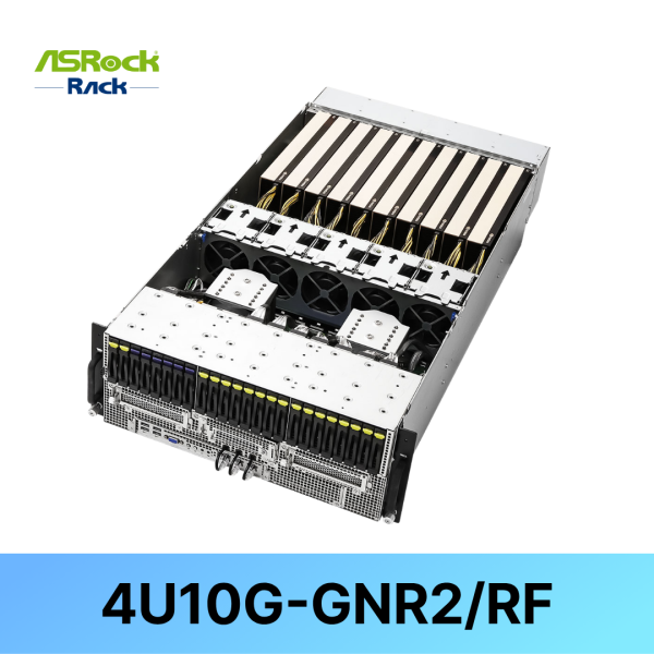 [ASRock Rack] 4U10G-GNR2/RF10GPU/Intel&reg;/2CPU/32 DIMMs18 NVMe, 2.5" 6 bay
