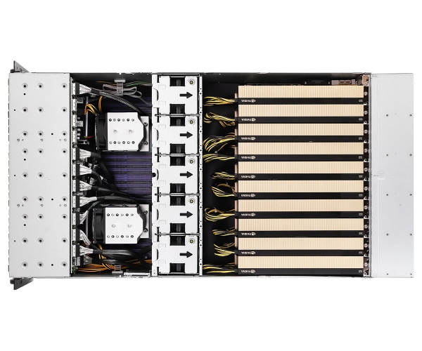 [ASRock Rack] 4U10G-GNR2/RF10GPU/Intel&reg;/2CPU/32 DIMMs18 NVMe, 2.5" 6 bay