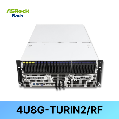 [ASRock Rack] 4U8G-TURIN2/RF8GPU/AMD/2CPU/24DIMMs4 NVMe or 2.5" 20 bays