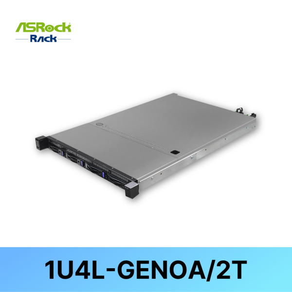 [ASRock Rack]1U4L-GENOA/2T AMD/1CPU/8DIMMs 4Bay+M.2,2.5"/3.5"