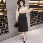 anymore 아코디언 정장 롱 스커트