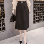 anymore 아코디언 정장 롱 스커트