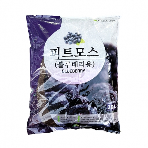 블루베리 피트모스 20L 블루베리 크랜베리 전용 유기물 배양토 상토 분갈이흙