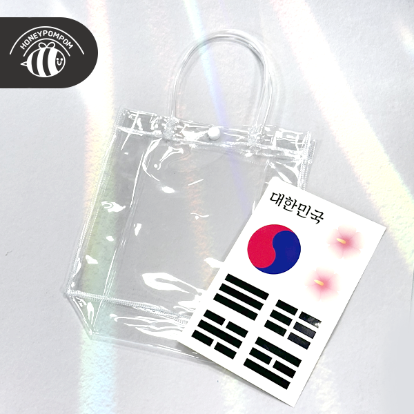 [허니폼폼] 태극기 투명 가방 만들기 / 비치백