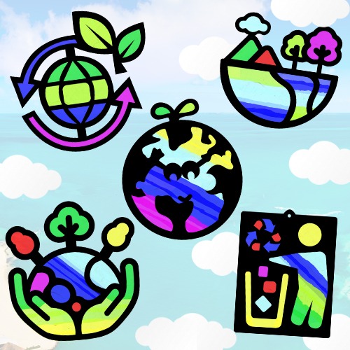 [매직북스] 지구 환경 스티커 썬캐쳐 (5종 택1)