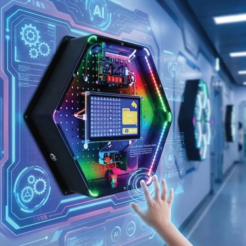 AI 모션 인터랙티브 데모월 (AI육각모듈)