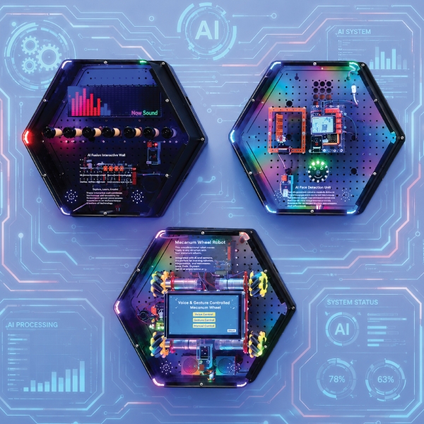 AI 모션 인터랙티브 데모월 (AI육각모듈)