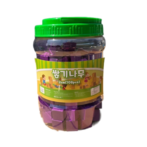 색깔 쌓기나무 (2cm/108pcs) 보관함 포함