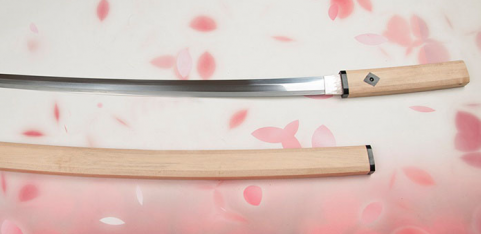 대조영도검0700 백옥시라사야 코부세(갑복단) 육각도 백목 진흙열처리 자동에 은 상감