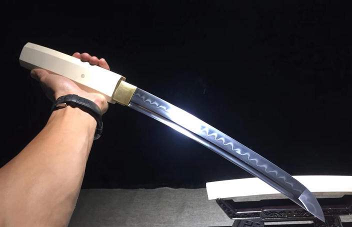 대조영도검1062 T10진흙열처리 백목 수공단조공법 수공연마