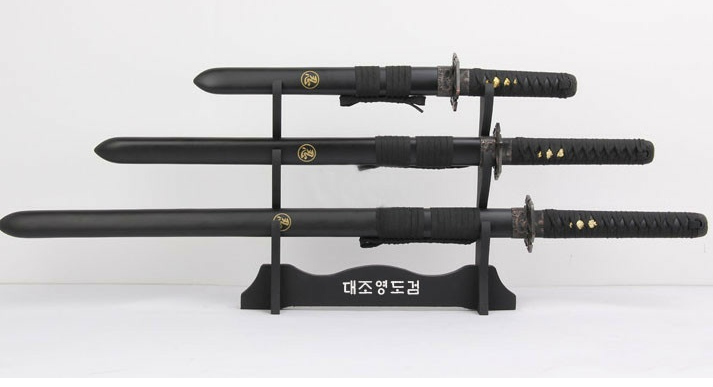 대조영도검0515인자 일본도3종세트 장식용도검 촬영소품용가검 야인도검