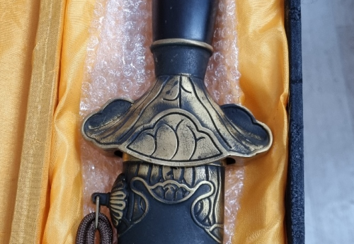 대조영도검1180-1사인검 화문강접쇠 순동장식 수련용도검 장식용도검 조선도검 한국도검 야인도검