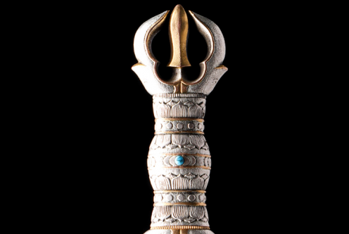 대조영도검8022 부동명왕(不動明王)  전포천연진주어피 금은상감