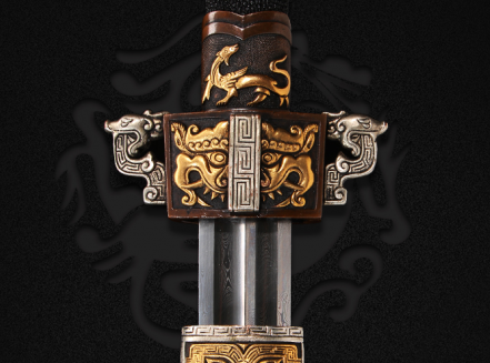 대조영도검8036 최정품현천검 쌍혈조 전포천연진주어피 금은상감 동칼집