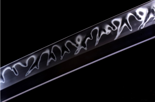 대조영도검2173  운참화염무사도 T10진흙열처리  화염무늬하몬 천연반포진주어피 황동복고풍