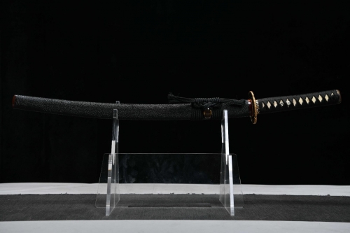 대조영도검2176  죽림팔현(竹林八賢)중도 와키자시 혼산마이(本三枚)진흙열처리 순동금은상감  전포천연진주어피