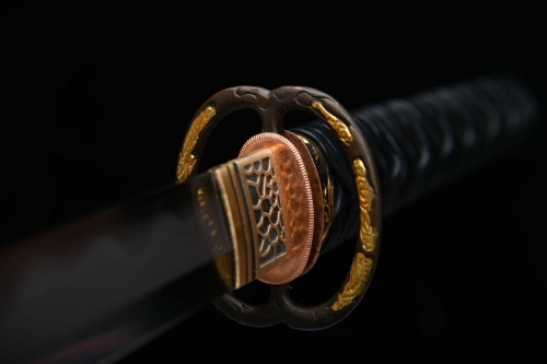 대조영도검2180  무장무사도 혼산마이(本三枚)  진흙열처리 순동금상감  전포천연진주어피