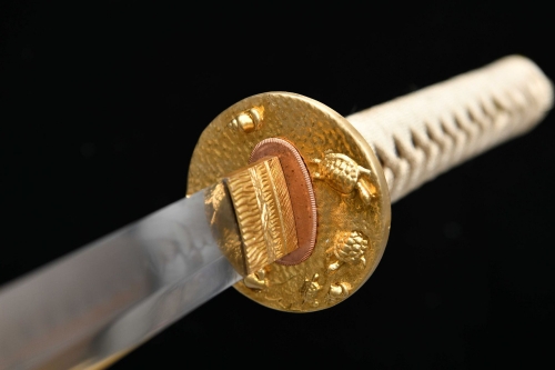 대조영도검2190  해풍무사도 T10진흙열처리 정자무늬도신 황동 천연어피