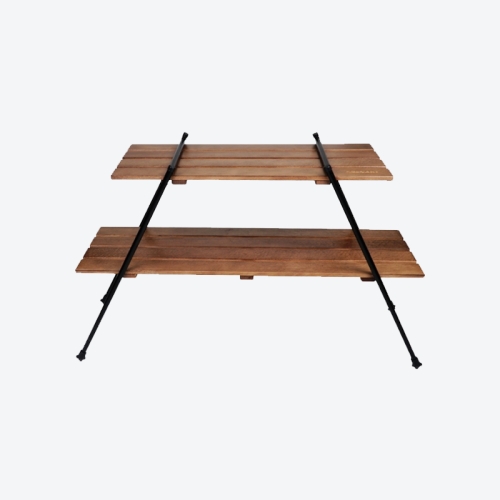 아베나키 2단 3단 폴 우드쉘프 캠핑선반