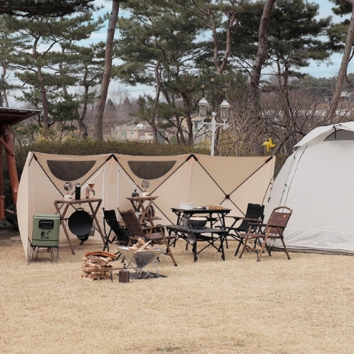 아베나키 캔버스 윈드스크린2 TPU (카키 / 아이보리)