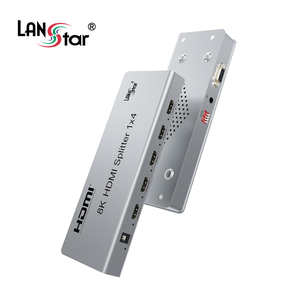 [LANstar] HDMI2.1 1:4 4포트 분배기 스플리터, 8K 60hz 4K 120hz [30944]
