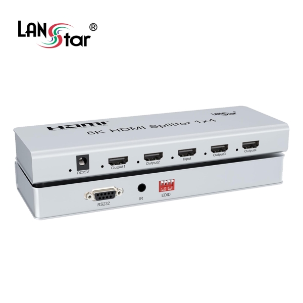 [LANstar] HDMI2.1 1:4 4포트 분배기 스플리터, 8K 60hz 4K 120hz [30944]