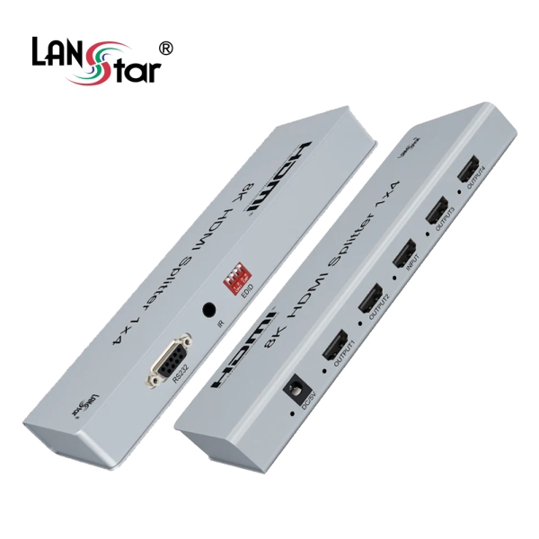 [LANstar] HDMI2.1 1:4 4포트 분배기 스플리터, 8K 60hz 4K 120hz [30944]