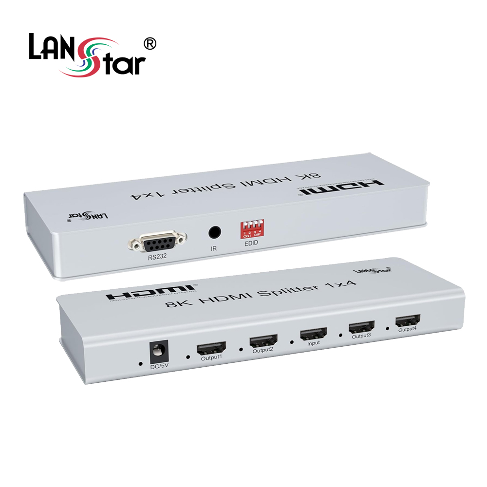 [LANstar] HDMI2.1 8K스플리터, 4포트 모니터 분배기 [30944]