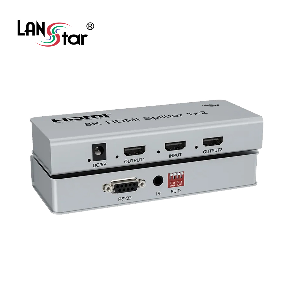 [LANstar] HDMI2.1 8K스플리터, 2포트 모니터 분배기 [30943]