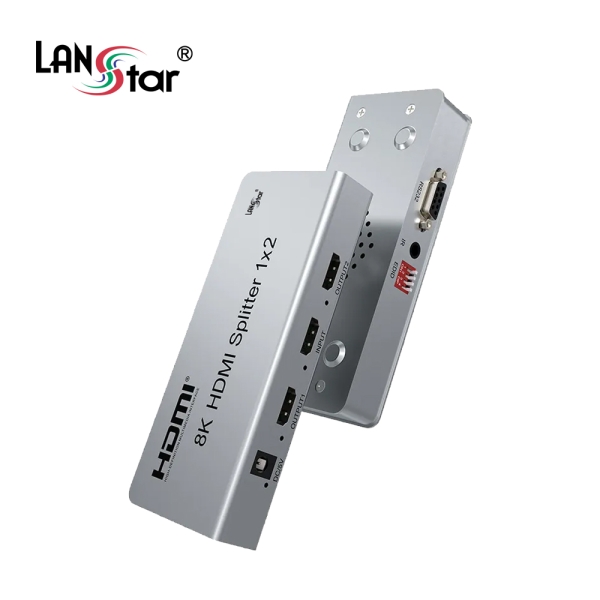 [LANstar] HDMI2.1 8K스플리터, 2포트 모니터 분배기 [30943]