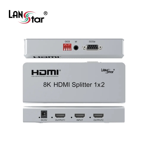 [LANstar] HDMI2.1 8K스플리터, 2포트 모니터 분배기 [30943]