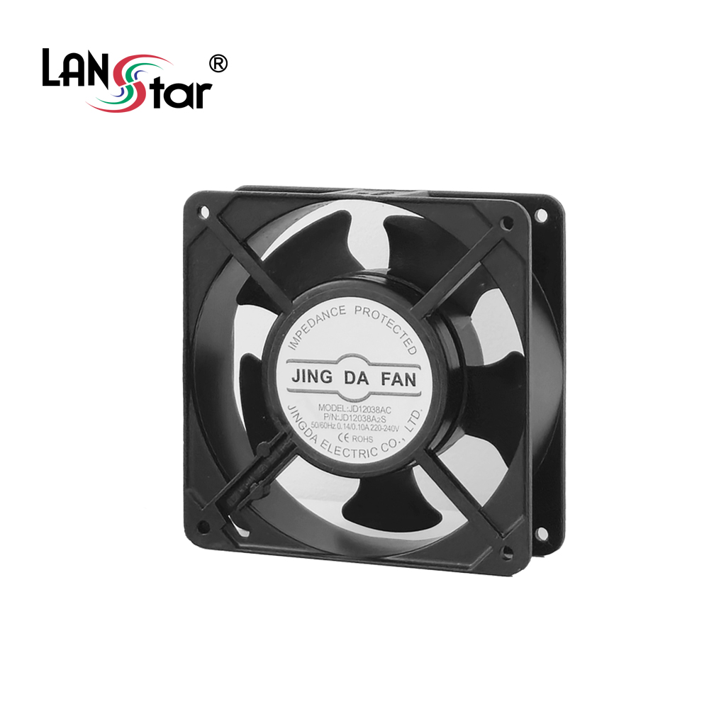 [LANstar] 허브랙/서버랙 전용 팬 1구, 120x120x38 파워케이블 포함 [50081]