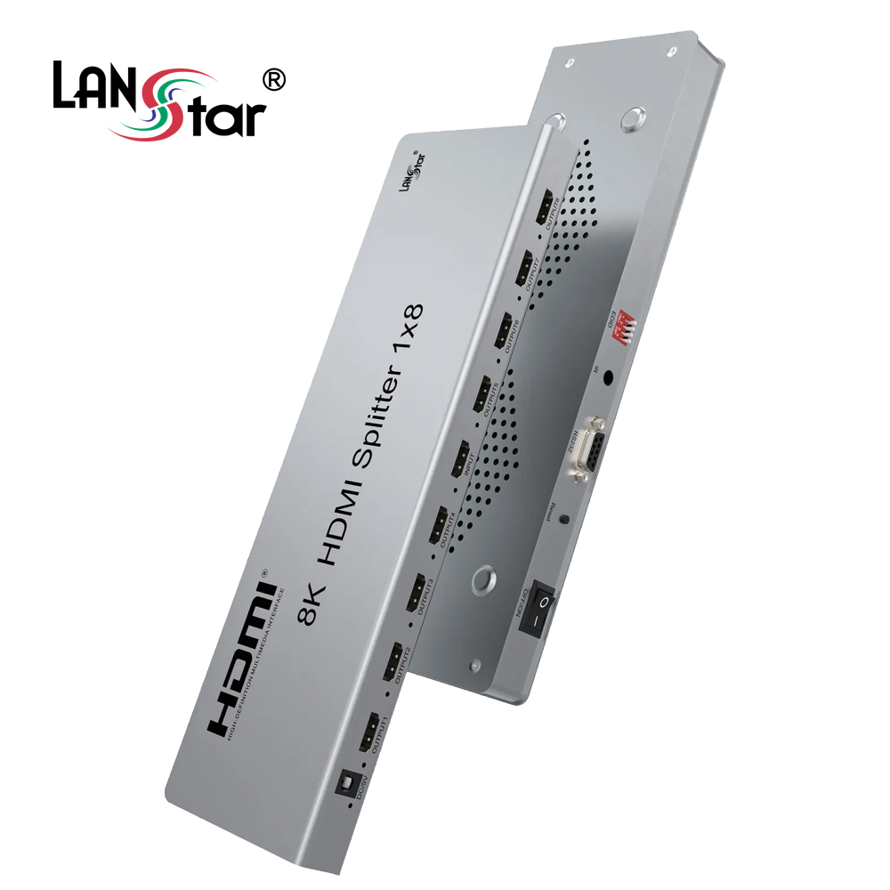 [LANstar] HDMI2.1 1:8 8포트 분배기 스플리터, 8K 60hz 4K 120hz [30945]