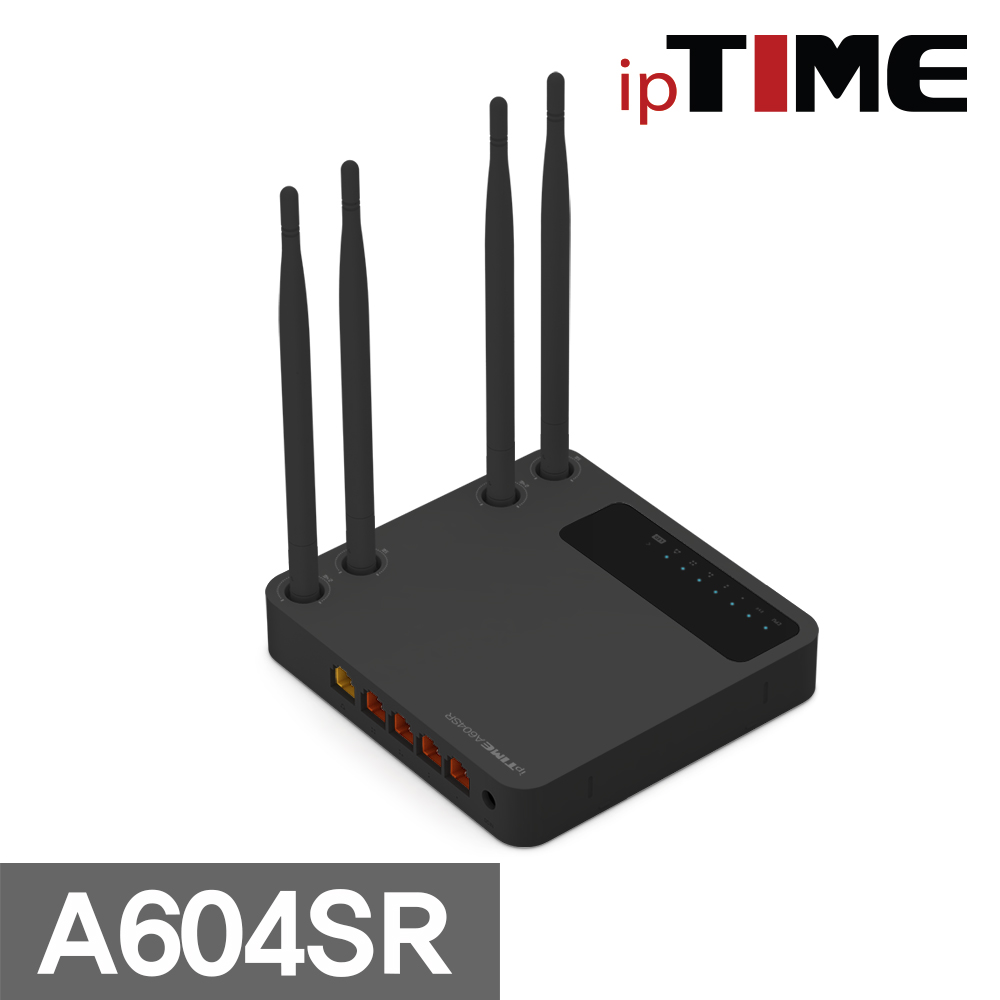 ipTIME A604SR 블랙 AC1200 듀얼밴드 유무선공유기