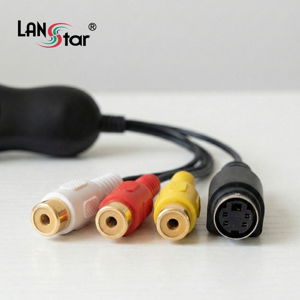 [LANstar] VHS 영상 USB 변환 컨버터, (캠코더 비디오 테이프 디지털 변환 캡처기) [30964]