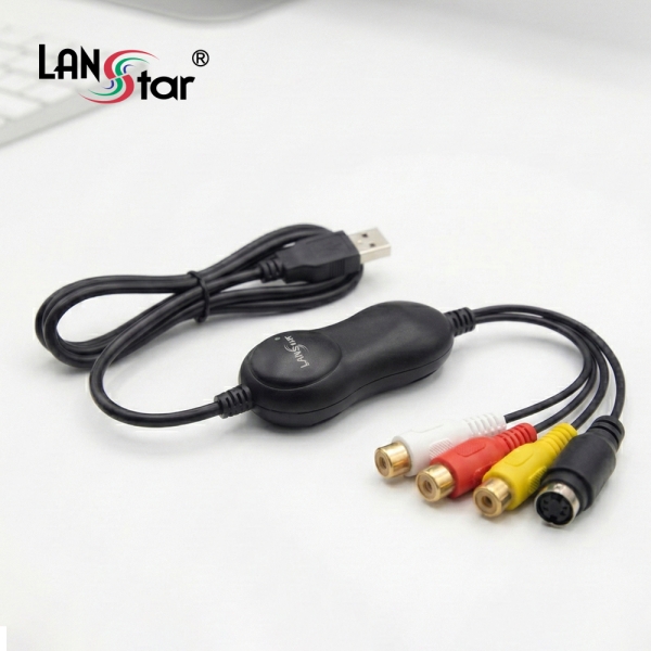 [LANstar] VHS 영상 USB 변환 컨버터, (캠코더 비디오 테이프 디지털 변환 캡처기) [30964]